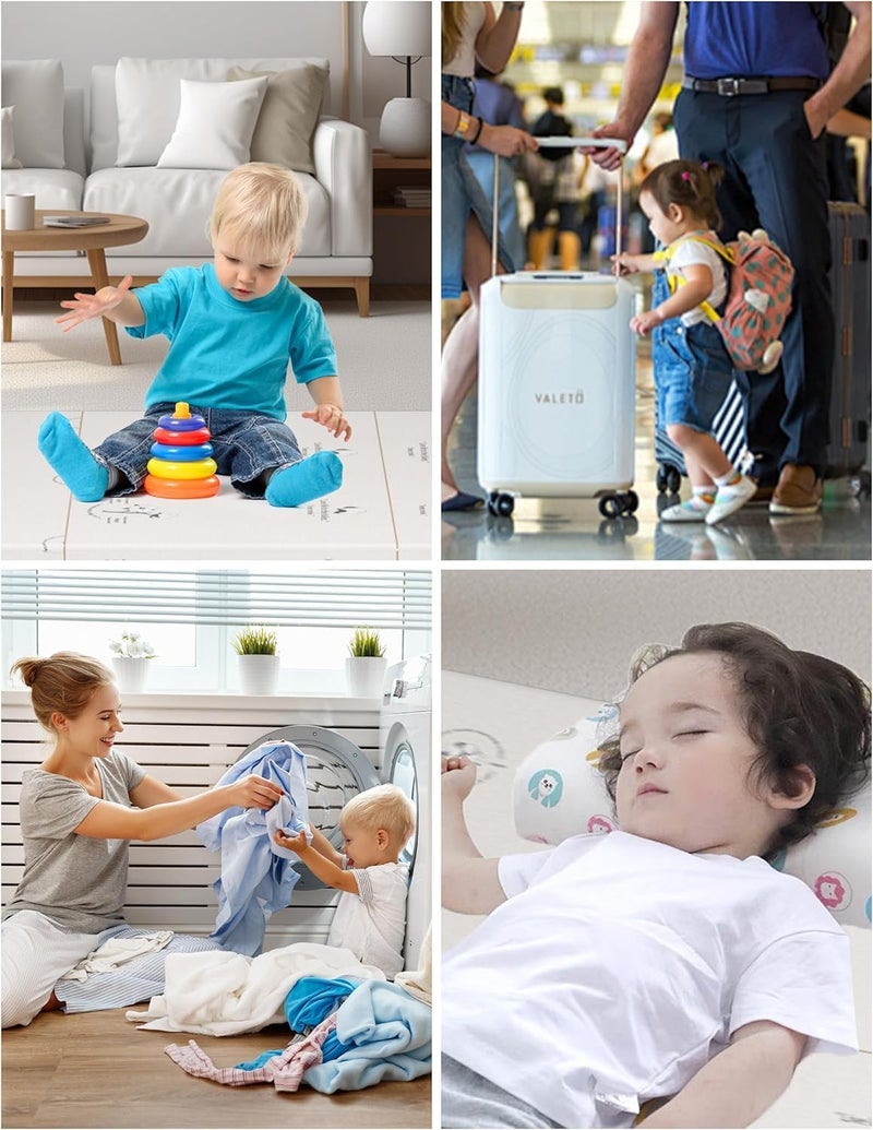 VUCWS Pack and Play Mattress Topper - 38" x 26", Soft Firm Premium Foam Pack N Play Mattresses Pad, Odorless Breathable Comfort Baby Foam Portable Playpen Mattresses (Tri-fold Cotton, 38*26*1.5 In) - Image 5
